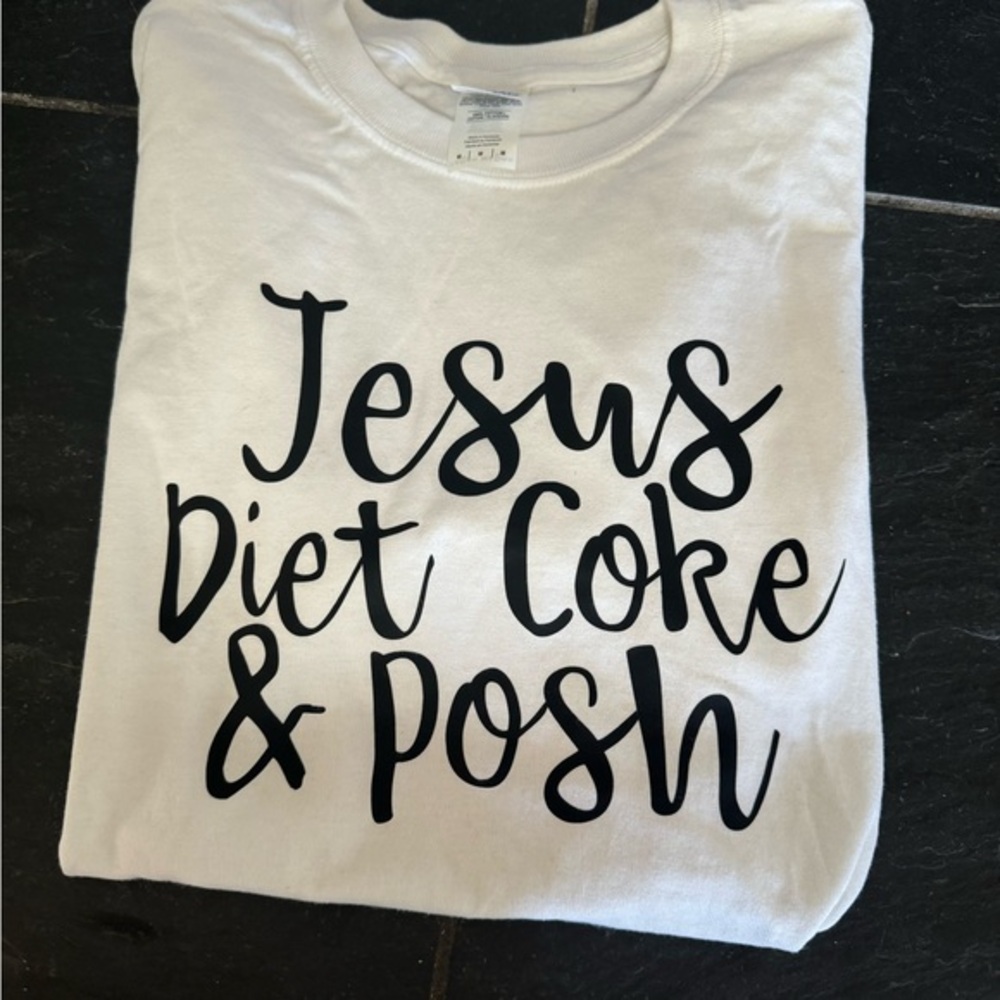 Jesus, Diet Coke, & Posh!! 3 of my favs- tee worn only once for an event! Unisex